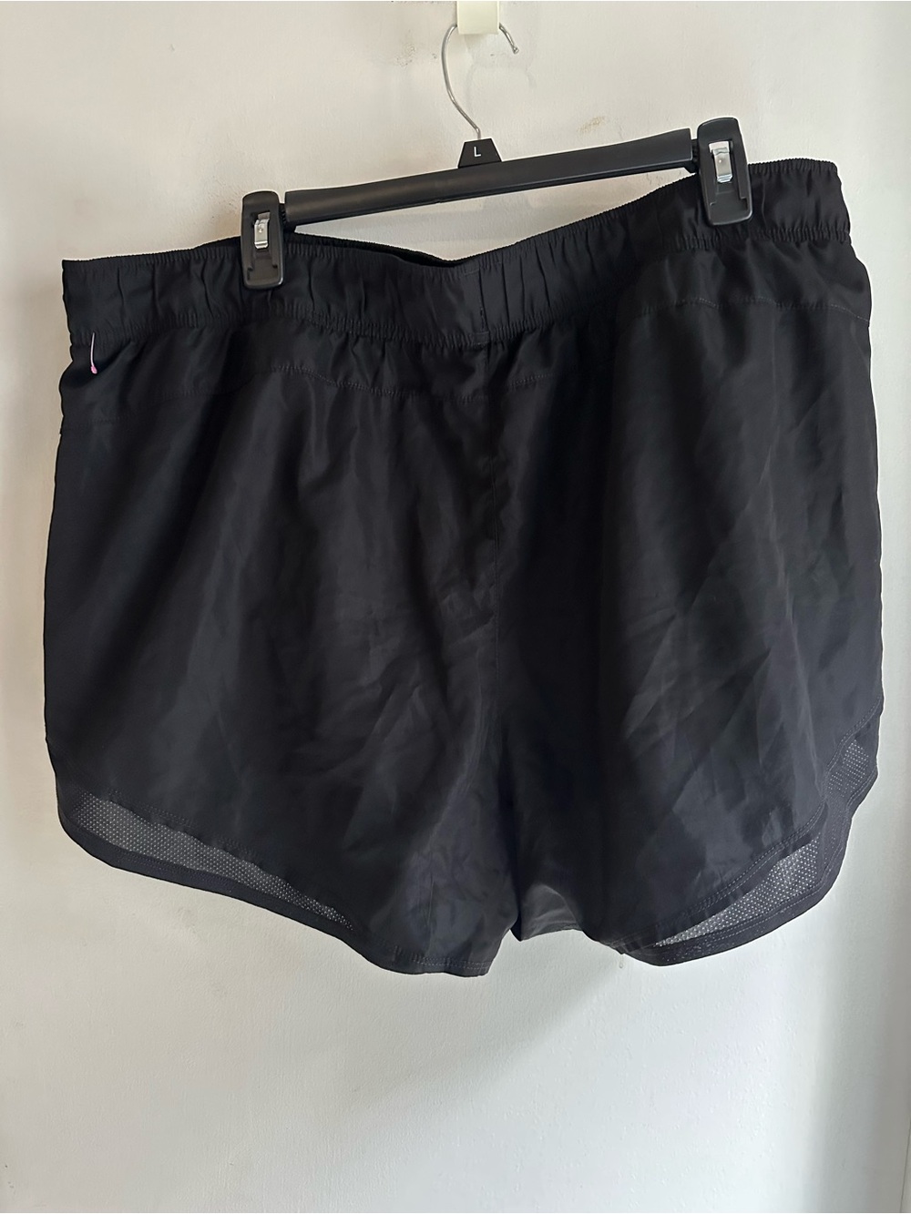 Athletic Works Womens Running Shorts XXXL 22 Black Mesh Lined Workout Plus Size